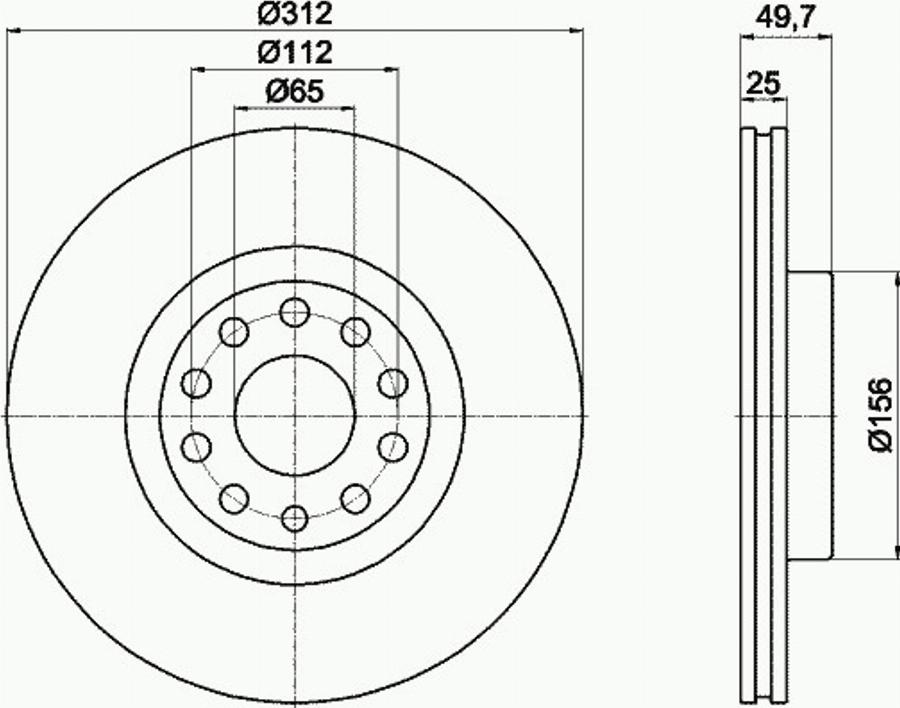 Pagid 54205PRO - Тормозной диск avtokuzovplus.com.ua