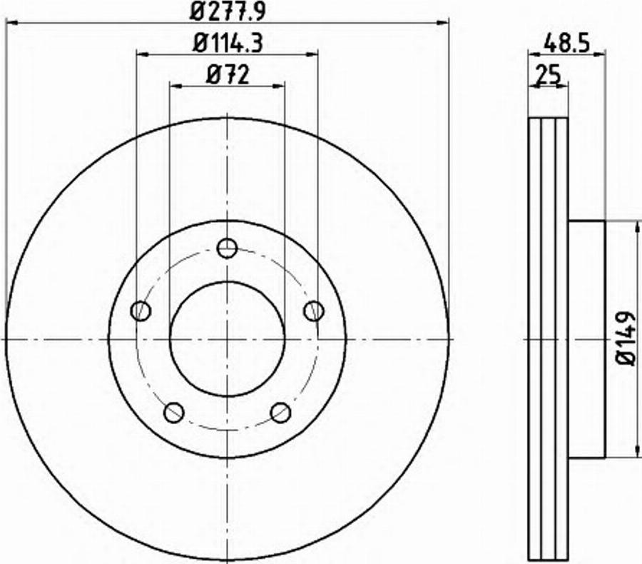 Pagid 54303PRO - Тормозной диск avtokuzovplus.com.ua