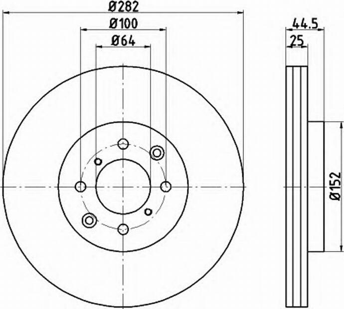 Pagid 54707PRO - Тормозной диск avtokuzovplus.com.ua