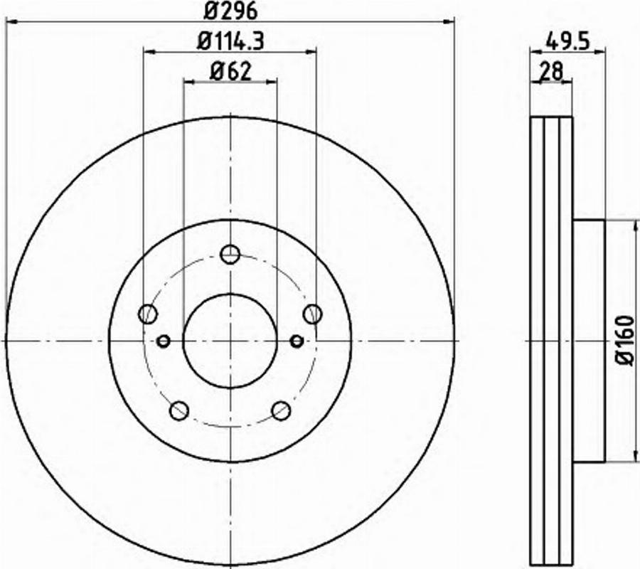 Pagid 54743PRO - Тормозной диск autodnr.net