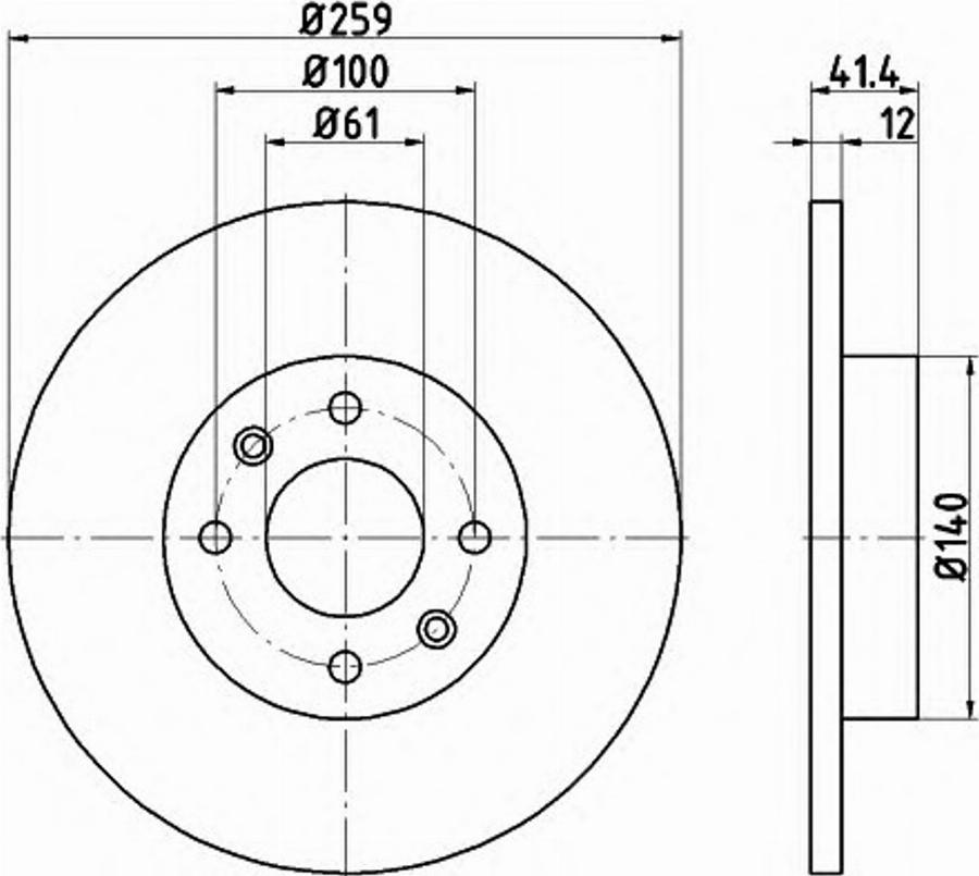 Pagid 54751PRO - Тормозной диск avtokuzovplus.com.ua