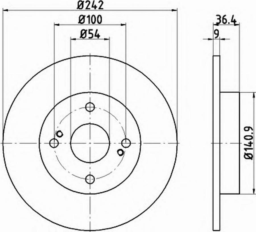 Pagid 54813PRO - Тормозной диск avtokuzovplus.com.ua