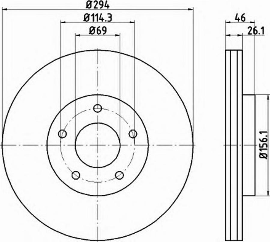 Pagid 54844PRO - Тормозной диск avtokuzovplus.com.ua