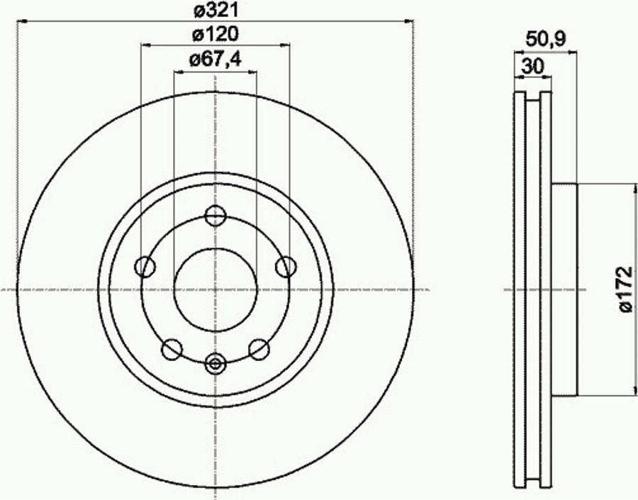 Pagid 54870PRO - Тормозной диск avtokuzovplus.com.ua