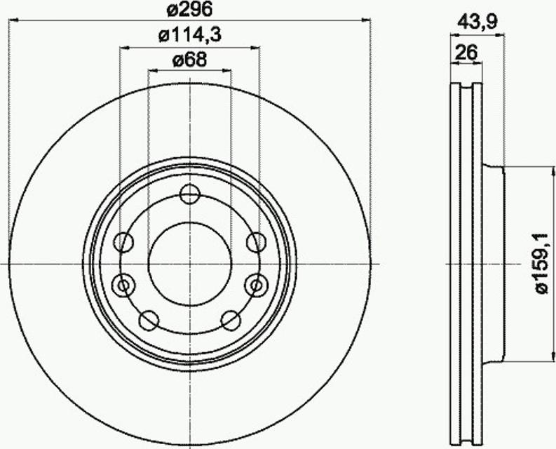 Pagid 54956PRO - Гальмівний диск autocars.com.ua