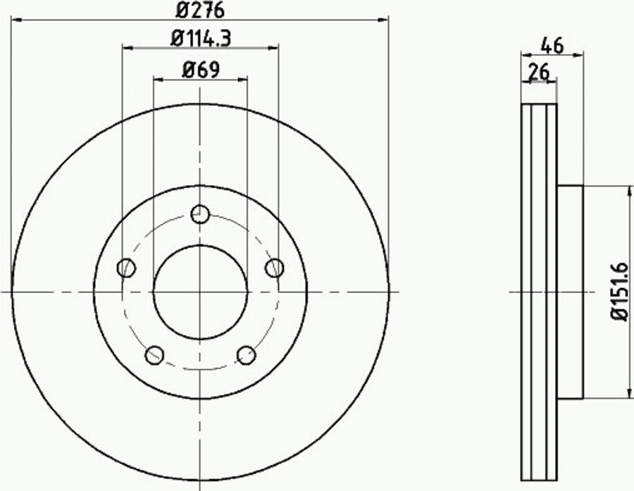 Pagid 54974PRO - Тормозной диск autodnr.net