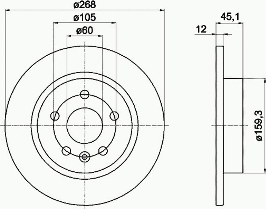 Pagid 55055PRO - Гальмівний диск autocars.com.ua