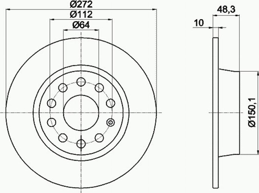 Pagid 55249PRO - Тормозной диск autodnr.net