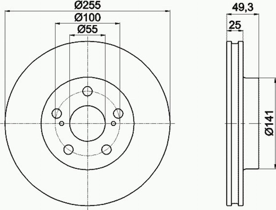 Pagid 55250PRO - Гальмівний диск autocars.com.ua