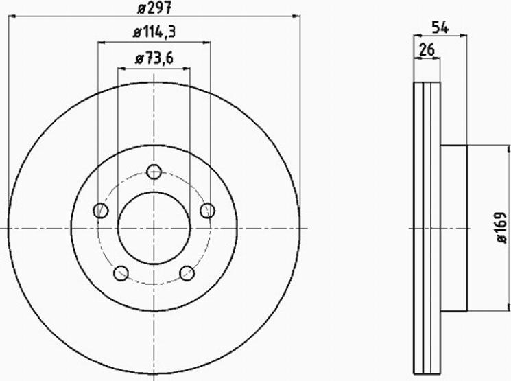 Pagid 55300PRO - Тормозной диск avtokuzovplus.com.ua