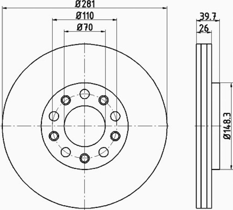 Pagid 55301PRO - Тормозной диск avtokuzovplus.com.ua