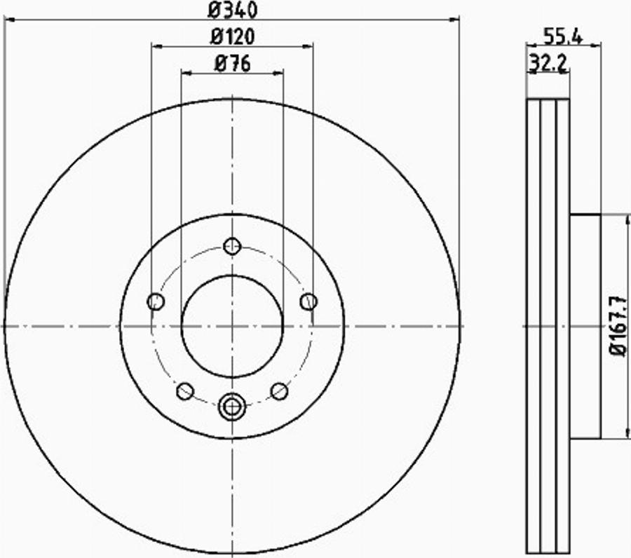 Pagid 55303PRO - Гальмівний диск autocars.com.ua