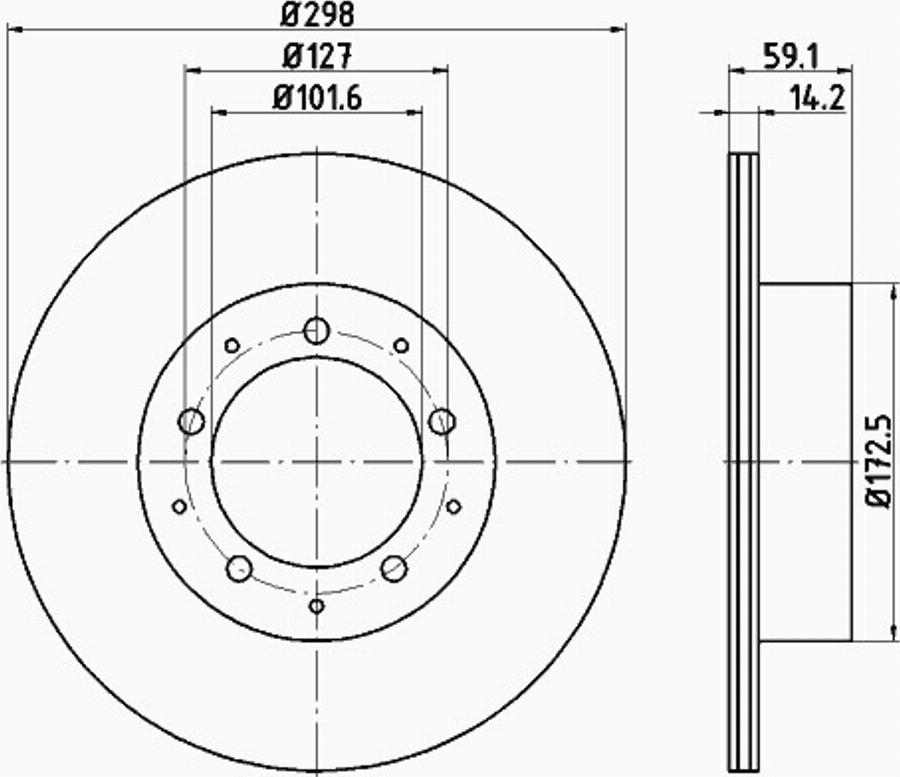 Pagid 55305PRO - Тормозной диск autodnr.net