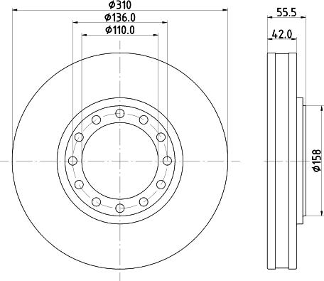 Pagid 56174 - Тормозной диск avtokuzovplus.com.ua