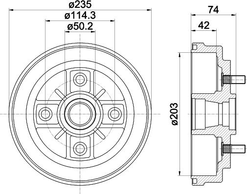 Pagid 61431 - Гальмівний барабан autocars.com.ua