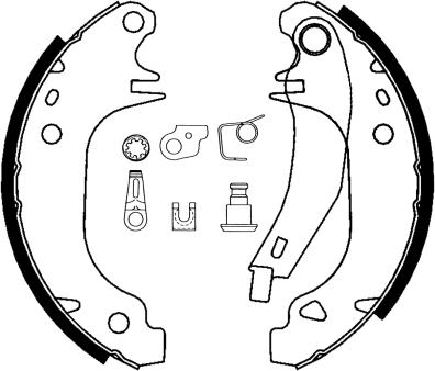 Pagid H1001 - Комплект тормозных колодок, барабанные avtokuzovplus.com.ua