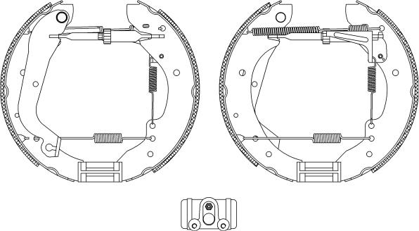 Pagid R0105 - Комплект тормозных колодок, барабанные autodnr.net