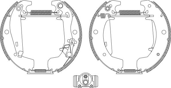 Pagid R1045 - Комплект тормозных колодок, барабанные autodnr.net