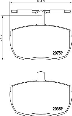 Pagid T0559 - Тормозные колодки, дисковые, комплект autodnr.net