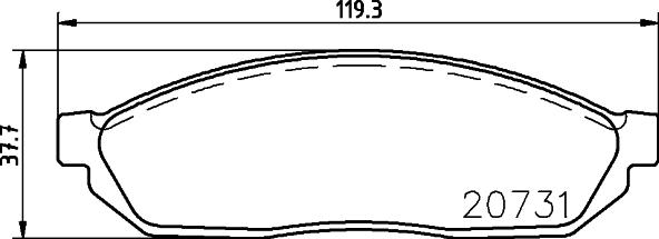 Pagid T0854 - Тормозные колодки, дисковые, комплект autodnr.net