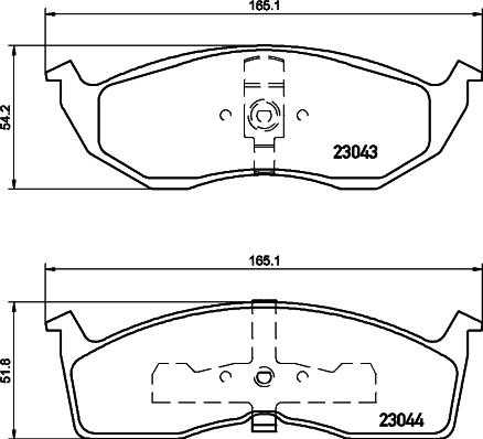 Pagid T1100 - Тормозные колодки, дисковые, комплект autodnr.net