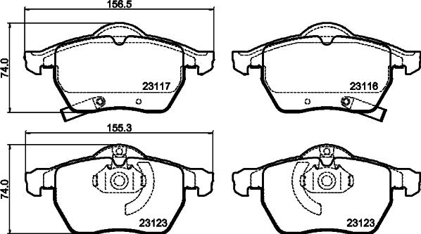 Pagid T1122 - Тормозные колодки, дисковые, комплект avtokuzovplus.com.ua