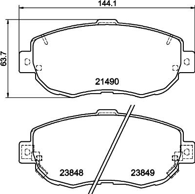 Pagid T1323 - Тормозные колодки, дисковые, комплект avtokuzovplus.com.ua