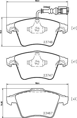 Pagid T1432 - Тормозные колодки, дисковые, комплект avtokuzovplus.com.ua