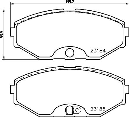 Pagid T1435 - Тормозные колодки, дисковые, комплект avtokuzovplus.com.ua