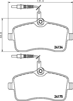 Pagid T1461 - Тормозные колодки, дисковые, комплект avtokuzovplus.com.ua