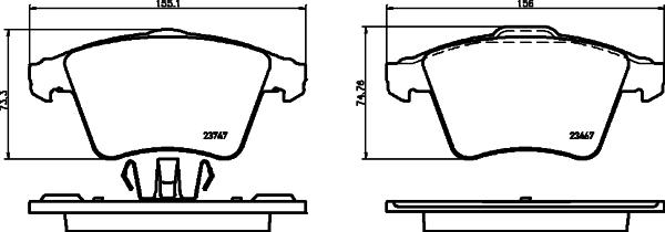 Pagid T1755 - Тормозные колодки, дисковые, комплект avtokuzovplus.com.ua