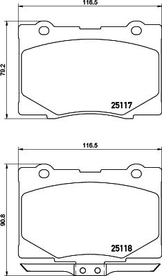 Pagid T2069 - Тормозные колодки, дисковые, комплект autodnr.net