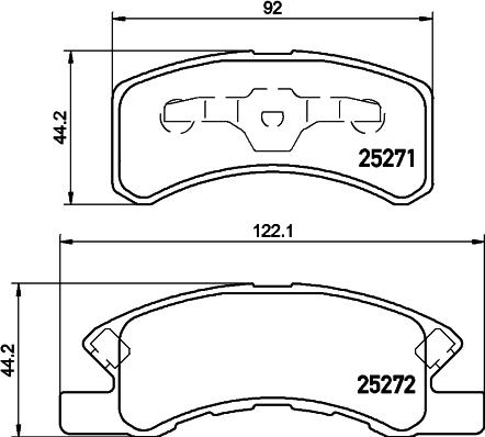 Pagid T2136 - Тормозные колодки, дисковые, комплект avtokuzovplus.com.ua