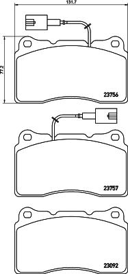 Pagid T2308 - Тормозные колодки, дисковые, комплект avtokuzovplus.com.ua