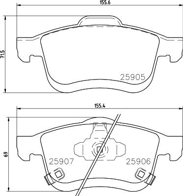 Pagid T2442 - Гальмівні колодки, дискові гальма autocars.com.ua