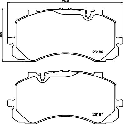 Pagid T2670 - Тормозные колодки, дисковые, комплект avtokuzovplus.com.ua