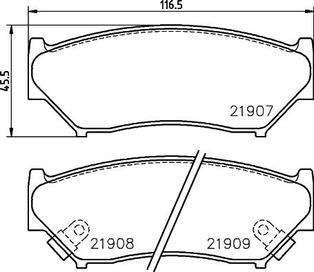 Pagid T3081 - Тормозные колодки, дисковые, комплект avtokuzovplus.com.ua