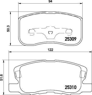 Pagid T3135 - Тормозные колодки, дисковые, комплект avtokuzovplus.com.ua