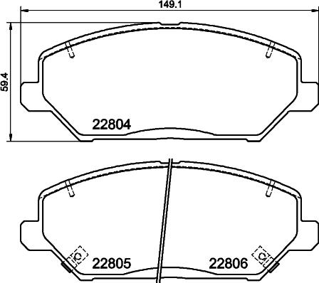 Pagid T3158 - Тормозные колодки, дисковые, комплект avtokuzovplus.com.ua