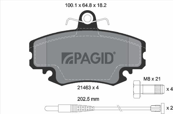 Pagid T5077N - Гальмівні колодки, дискові гальма autocars.com.ua