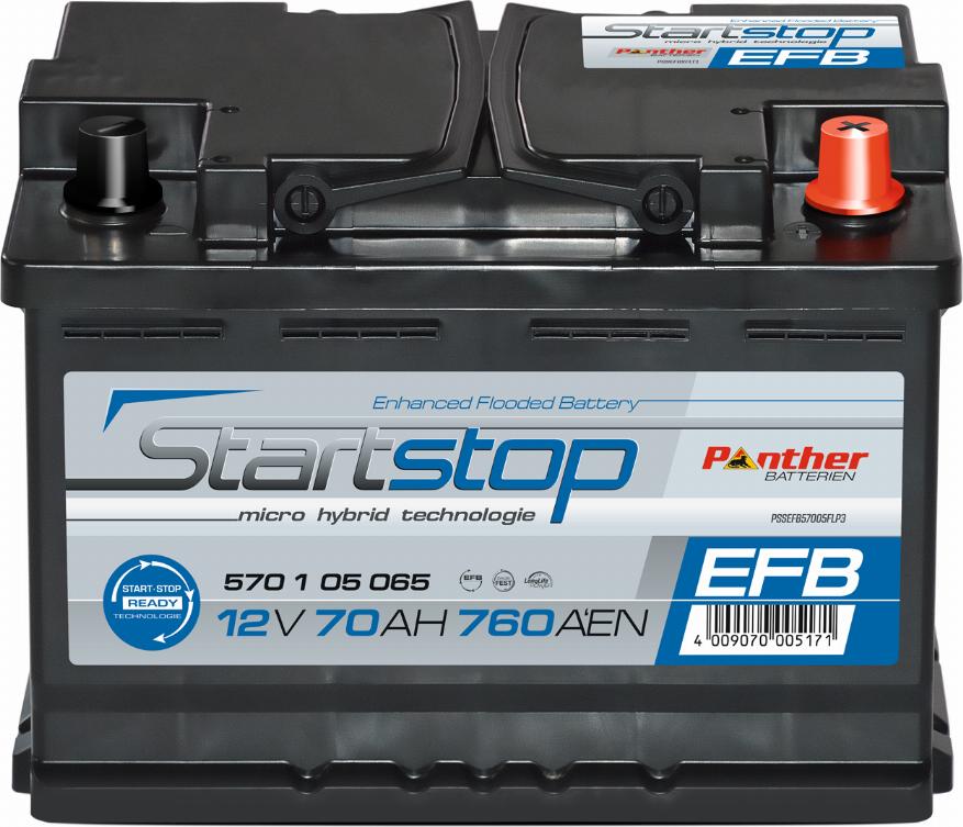 PANTHER SB.570105065n - Стартерна акумуляторна батарея, АКБ autocars.com.ua