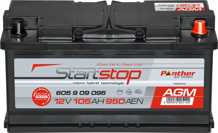 PANTHER SB.605909095n - Стартерна акумуляторна батарея, АКБ autocars.com.ua