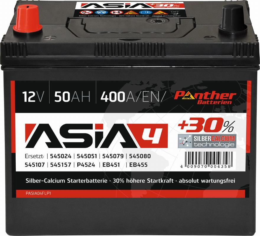 PANTHER SB.ASIA04 - Стартерна акумуляторна батарея, АКБ autocars.com.ua
