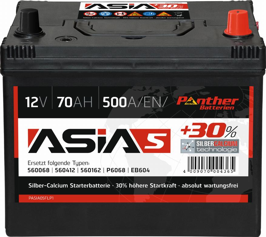 PANTHER SB.ASIA05 - Стартерна акумуляторна батарея, АКБ autocars.com.ua
