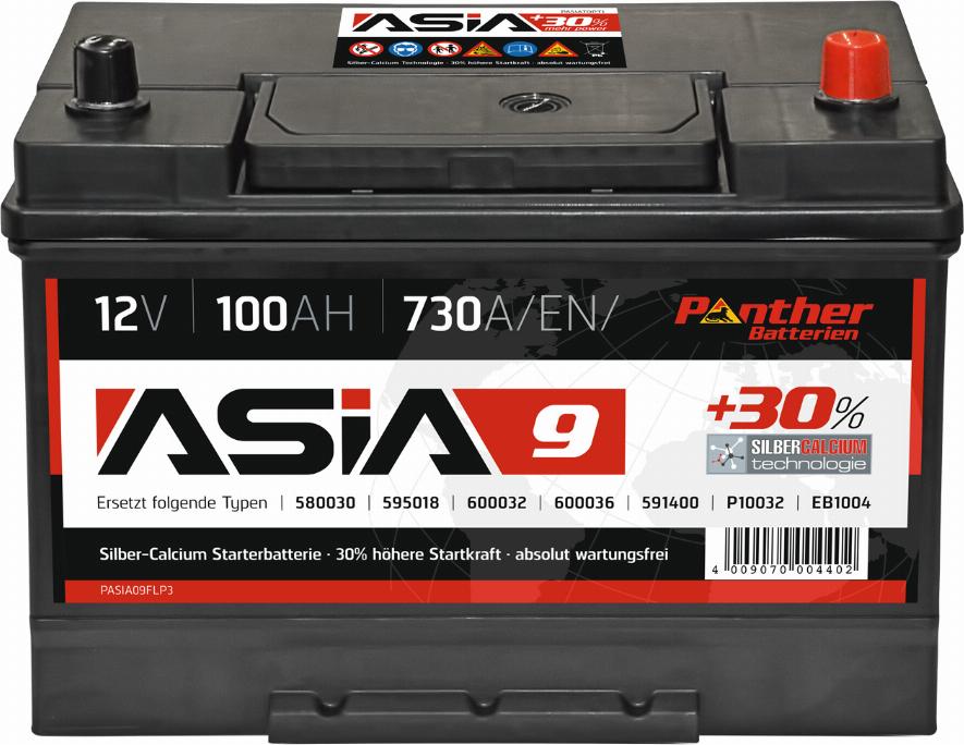 PANTHER SB.ASIA09 - Стартерна акумуляторна батарея, АКБ autocars.com.ua