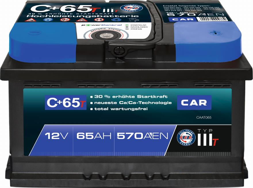 PANTHER SB.C65T - Стартерна акумуляторна батарея, АКБ autocars.com.ua