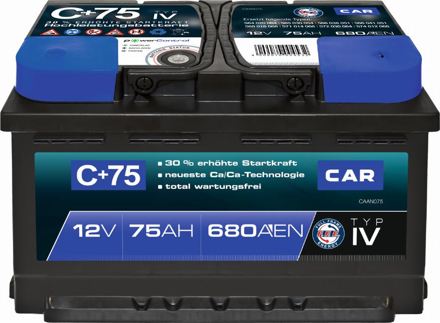 PANTHER SB.C75 - Стартерна акумуляторна батарея, АКБ autocars.com.ua