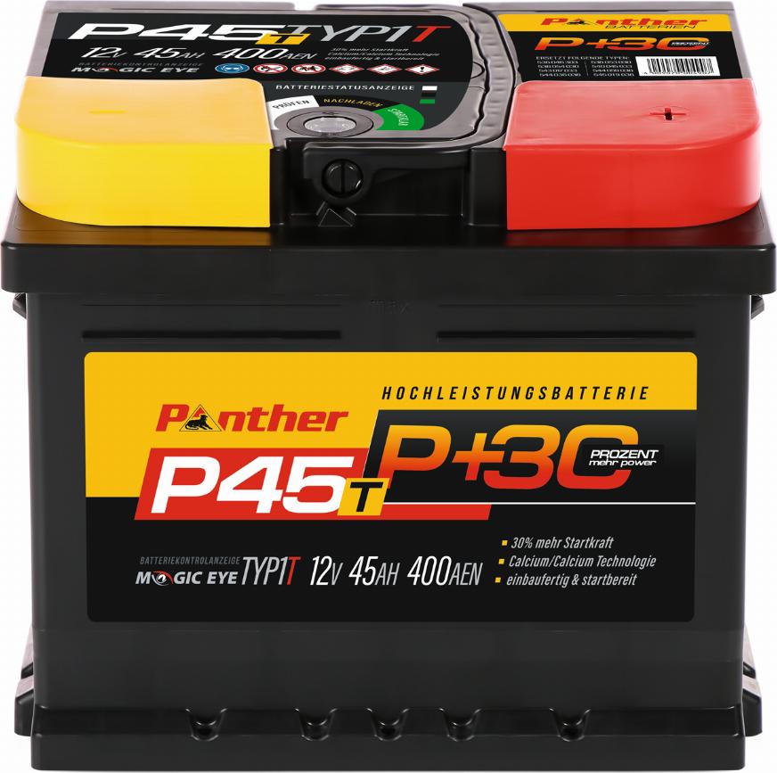 PANTHER SB.P45T - Стартерна акумуляторна батарея, АКБ autocars.com.ua