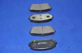 Parts-Mall PKB-038-S - Гальмівні колодки, дискові гальма autocars.com.ua