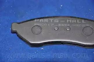 Parts-Mall PKC-017 - Гальмівні колодки, дискові гальма autocars.com.ua